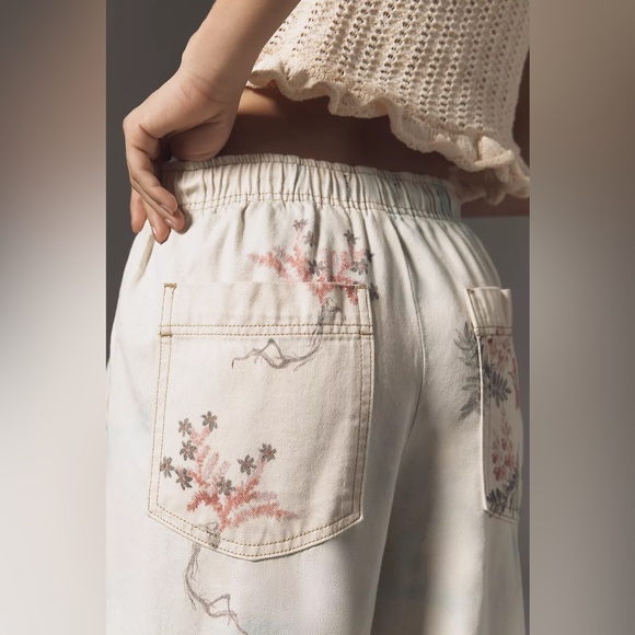 NWT Anthropologie Pilcro Pull-On High-Rise Wide-Leg Jeans - small * RARE * - Picture 5 of 10